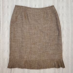 Le Suit Pleated Hem Skirt Size 14